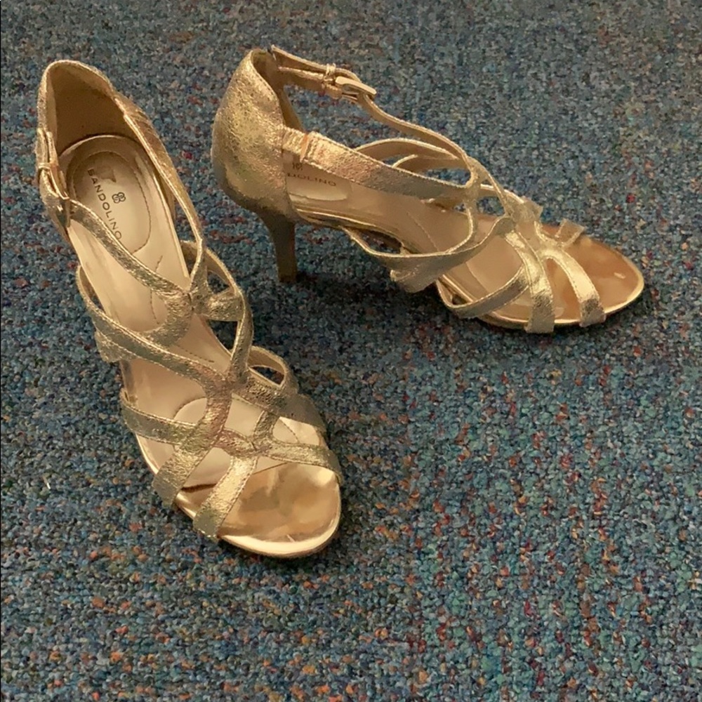 Dazzle dazzle pop gold 3inch heels. Worn once (: